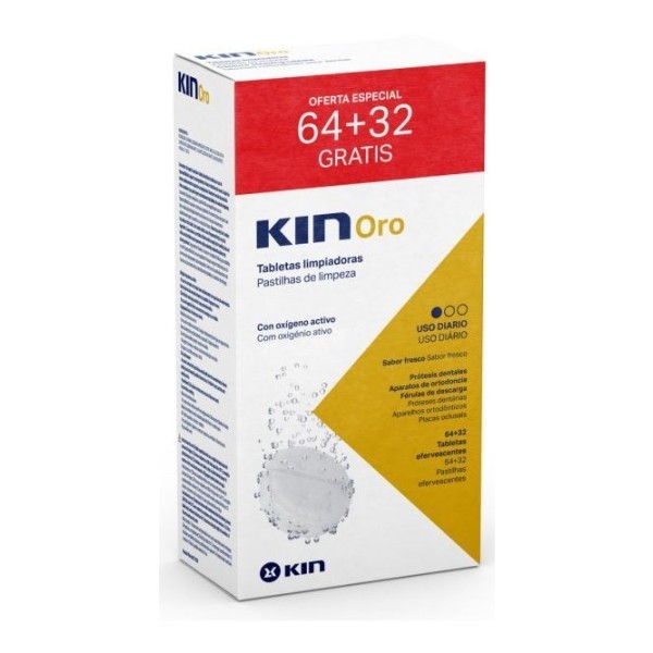 KIN ORO TABLETAS LIMPIADORAS LIMPIEZA PROTESIS DENTAL 6432