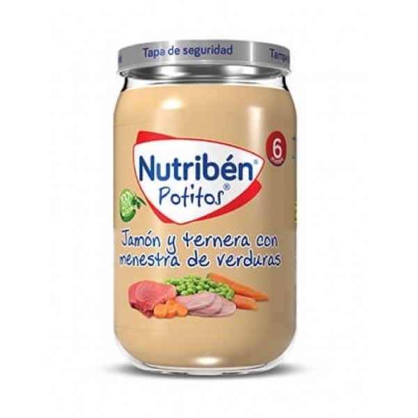 NUTRIBEN  JAMON Y TERNERA CON MENESTRA DE VERDURAS 235 G