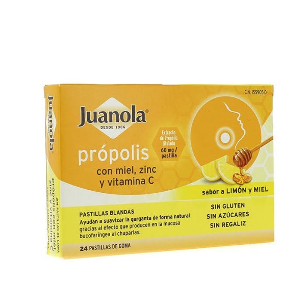 Juanola Propolis con Miel y limon Zinc Vitamina C 24...