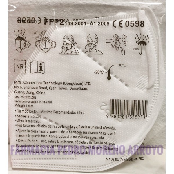 MASCARILLA FFP2 BLANCA 