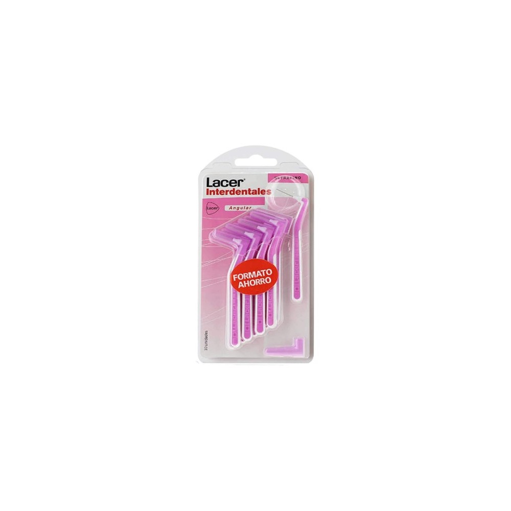 Lacer Interdental Angular Ultrafino Rosa - 10...