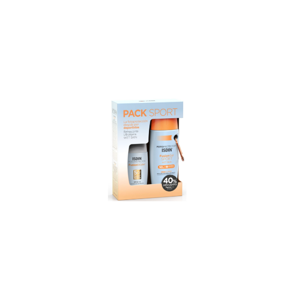PACK SPORT FOTOPROTECTOR ISDIN FUSION SPF50 GEL 100 ML  FUSION WATER