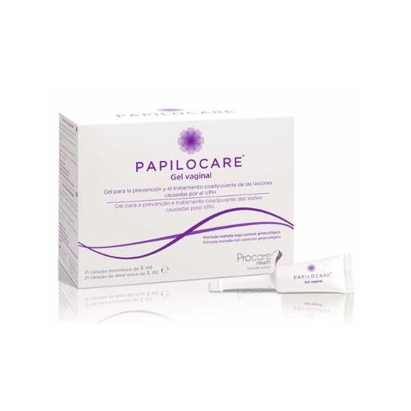 Papilocare Gel Vaginal Tratamiento VPH - 21 Cánulas...