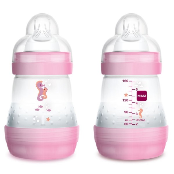 BIBERON ANTICOLICO MAM ANTICOLIC EASY START 160 ML ROSA