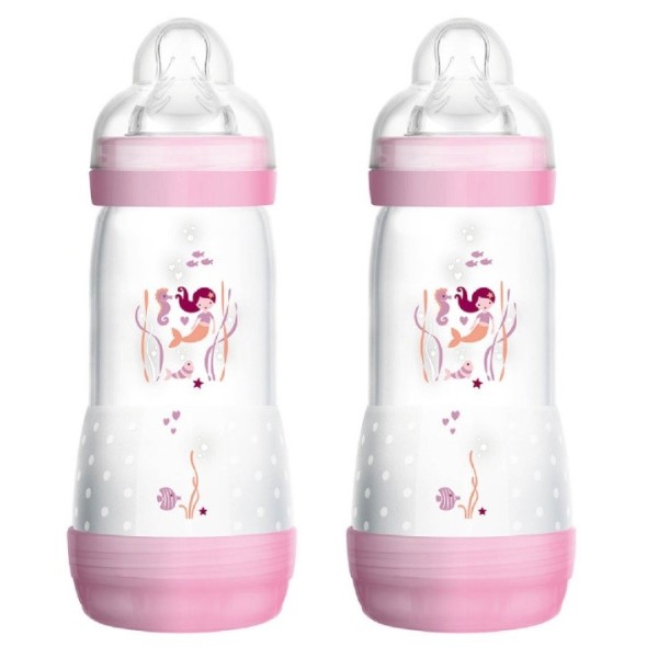 BIBERON ANTICOLICO MAM ANTICOLIC EASY START 320 ML ROSA