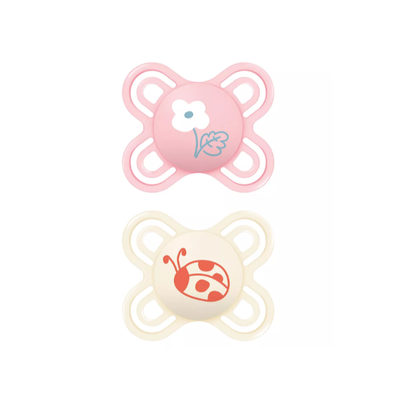 CHUPETE SILICONA MAM PERFECT START RN 02 M PACK DOBLE ROSA