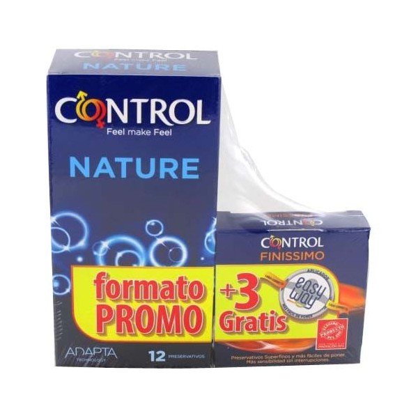 Control Nature Preservativos 12 + 3 Unidades finíssimo Gratis
