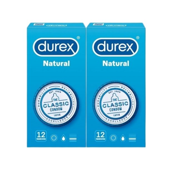 Durex Natural Plus Preservativos Duplo 24 Unidades (2x12)