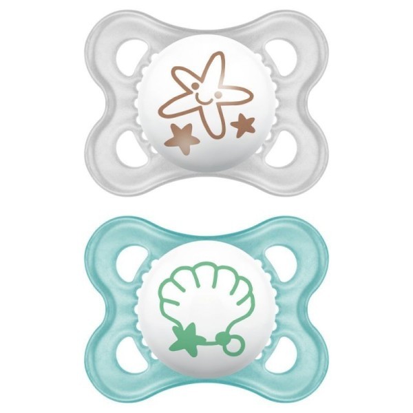 CHUPETE SILICONA MAM ORIGINAL 06 M PACK DOBLE AZUL