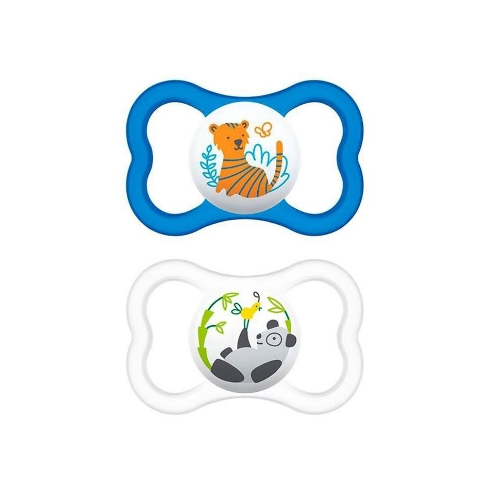 CHUPETE SILICONA MAM AIR 6 A PACK DOBLE AZUL