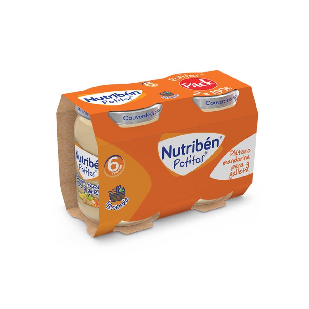 Nutribén Potito Plátano, Mandarina, Pera y...