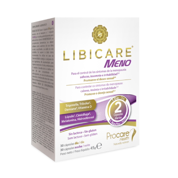 Libicare Meno 30+30 Cápsulas (Día y Noche) - Menopausia