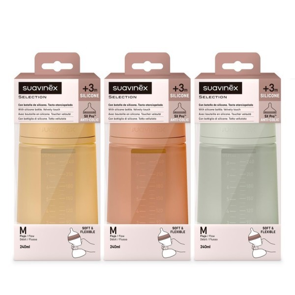 BIBERON SILICONA SUAVINEX INTENSE COLOUR  3 MESES 1 UNIDAD 