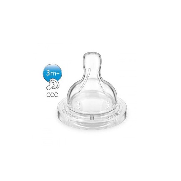 AVENT TETINA SILICONA FLUJO MEDIO   3 MESES 2 UNIDAD