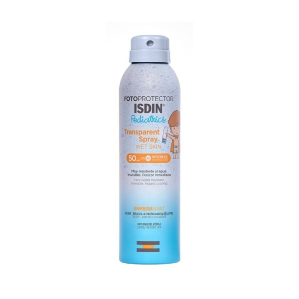 Fotoprotector ISDIN Pediatrics Transparent Spray Wet Skin SPF 50 (250 ml)