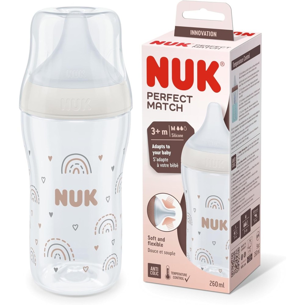 Biberón NUK Perfect Match 260 ml Flujo Medio