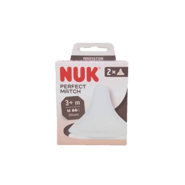 TETINA SILICONA ANTICOLICO NUK PERFECT MATCH FLUJO M 2 UNIDAD 3M