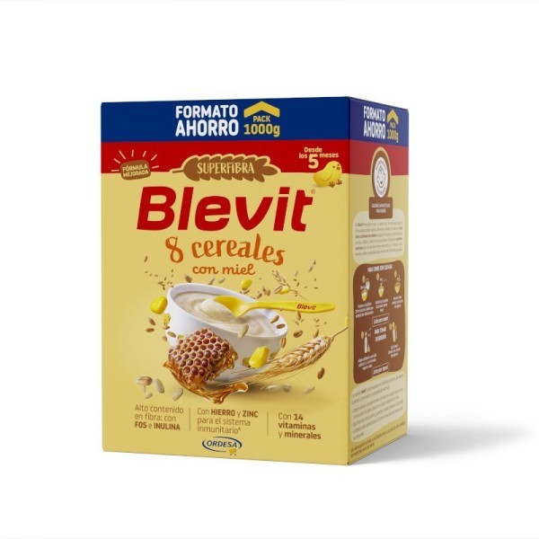Blevit 8 Cereales con Miel Superfibra 1000 g - Formato Ahorro