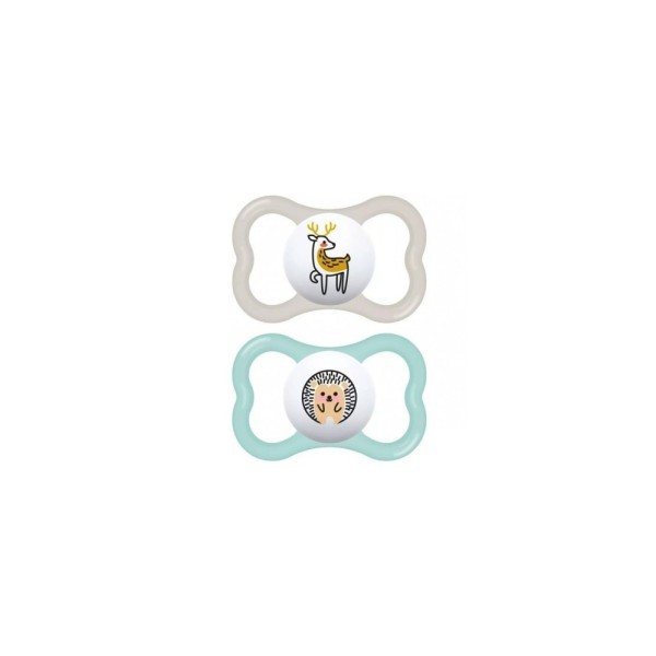 CHUPETE SILICONA SIMETRICA MAM SUPREME 2 UNIDADES N 6 MESES