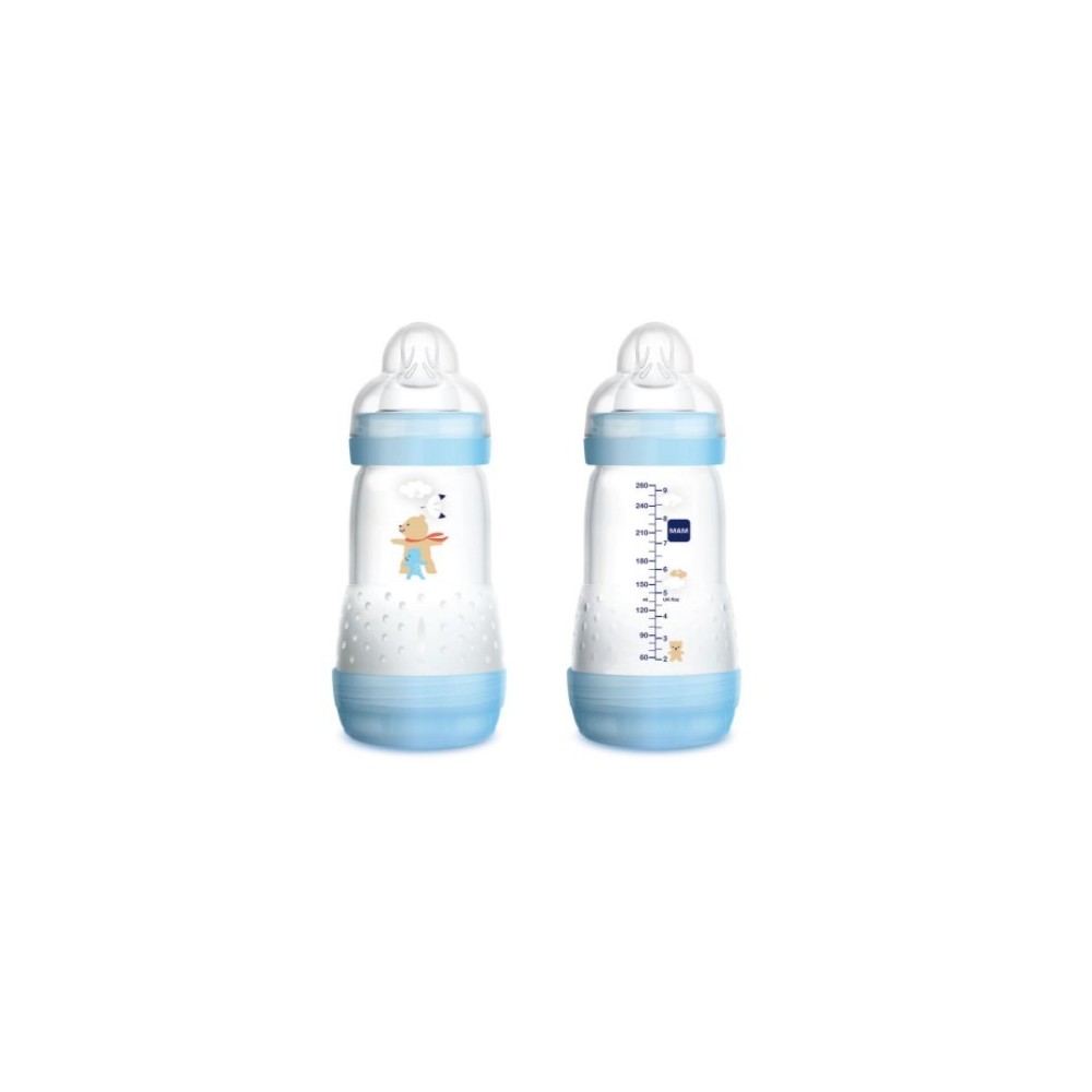 MAM ANTICOLIC 260 ML PACK 2M 2 UDS AZUL