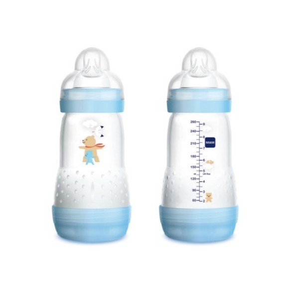 MAM ANTICOLIC 260 ML PACK 2M 2 UDS AZUL