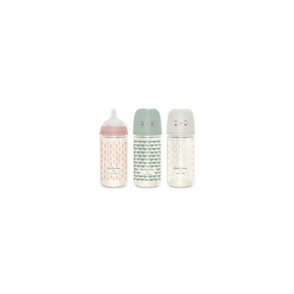 Biberón Cristal Suavinex Bonhomia 240 ml
