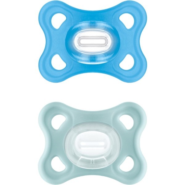 CHUPETE SILICONA MAM COMFORT 312 MESES 2 UNIDADES COLOR AZU