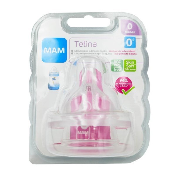 TETINA SILICONA FLUJO EXTRALENTO MAM0  0 MESES
