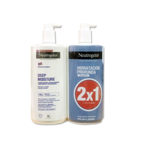 Neutrogena Hidratación Profunda Sin Perfume Duplo 2x750 ml