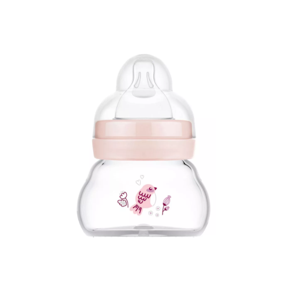 Biberón Cristal MAM Feel Good 90 ml Rosa 0 meses