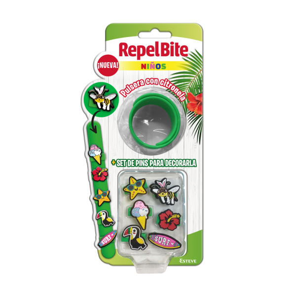Repelbite Niños Pulsera Antimosquitos con Citronela