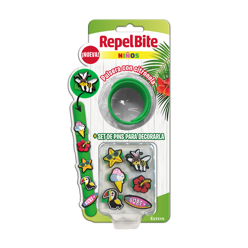 Repelbite Niños Pulsera Antimosquitos con...
