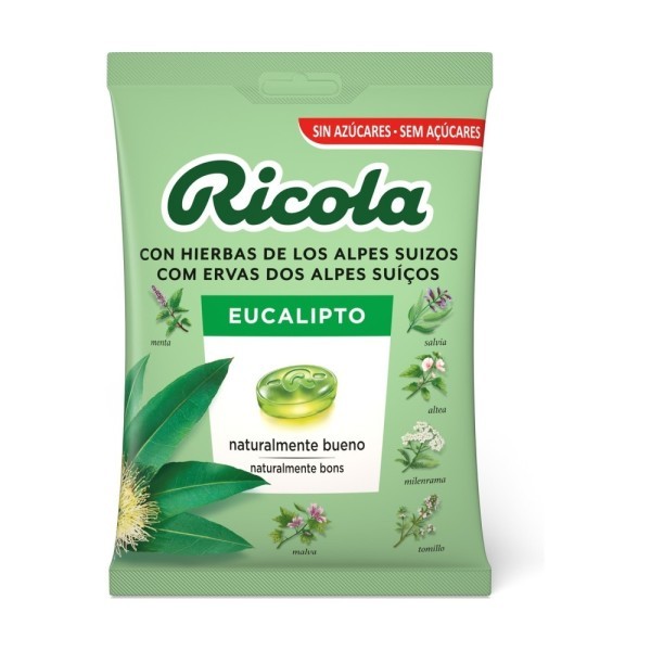 Ricola Caramelos Eucalipto Sin Azúcar Bolsa 70 g