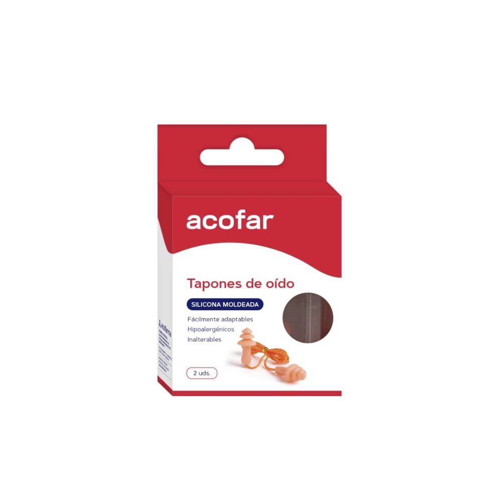 ACOFAR TAPON OIDOS SILICONA MOLDEADA 2 UNIDADES