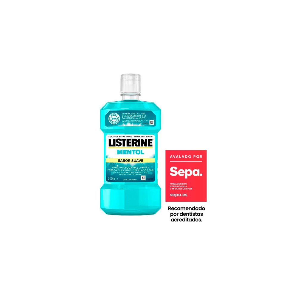 LISTERINE MENTOL SUAVE 750 ML UN ENVASE