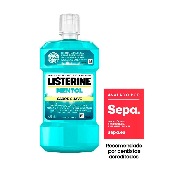LISTERINE MENTOL SUAVE 750 ML UN ENVASE