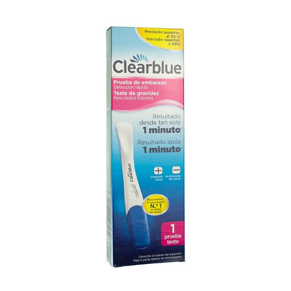 TEST DE EMBARAZO DETECCION RAPIDA CLEARBLUE 1 UNIDAD