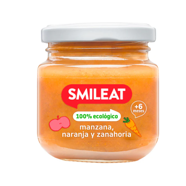 SMILEAT  1 TARRITO 130 G SABOR MANZANA NARANJA Y ZANAHORIA