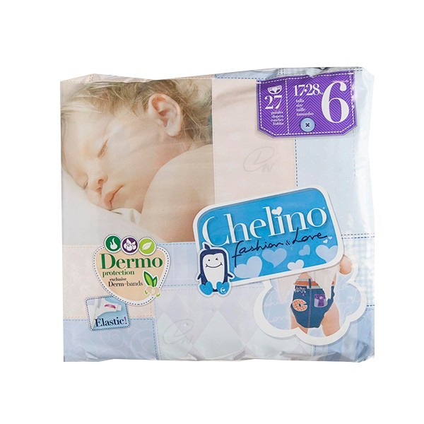 PAÑAL CHELINO INFANTIL T 6 17  28 KG 27 PAÑALES