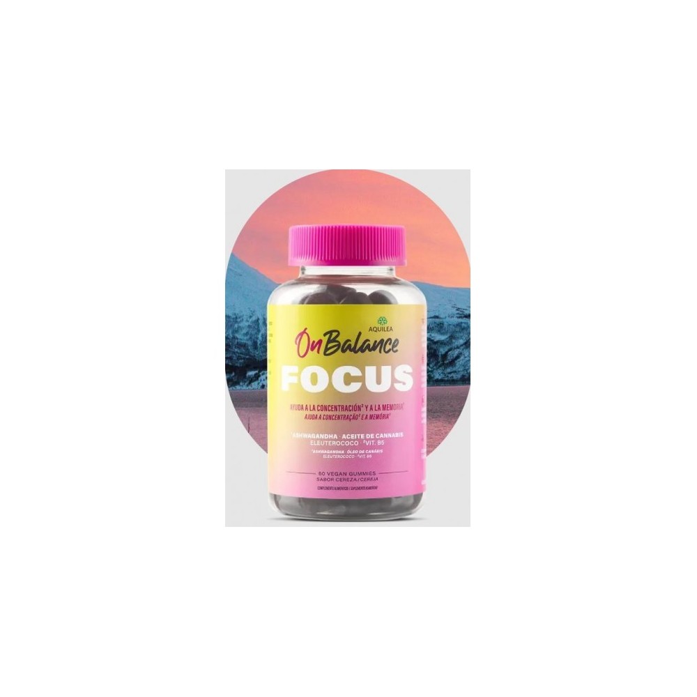 AQUILEA ONBALANCE FOCUS  60 GOMINOLAS SABOR CEREZA