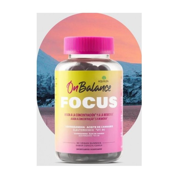 AQUILEA ONBALANCE FOCUS  60 GOMINOLAS SABOR CEREZA