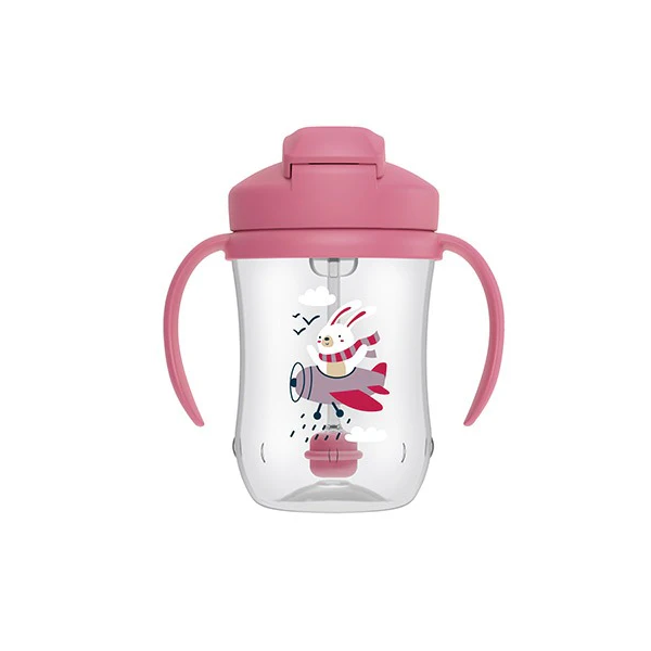 MI PRIMER VASO CON PAJITA DR BROWNS 270 ML ROSA