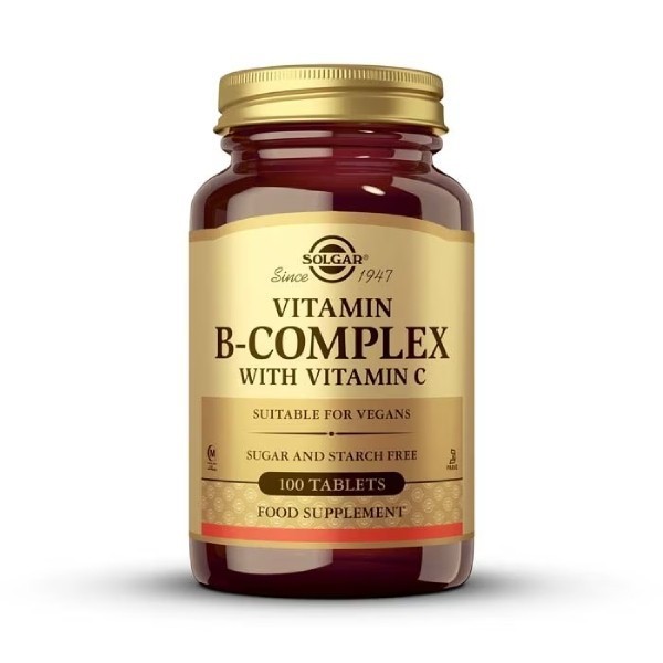 Solgar Vitamina Bcomplex con Vitamina C 100 comprimidos