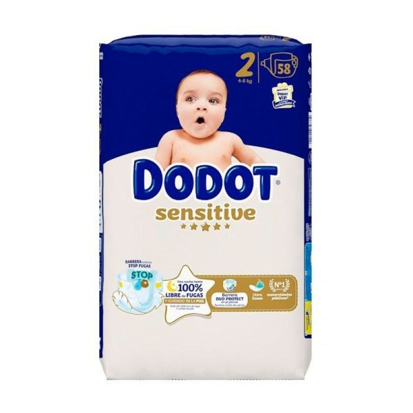 DODOT TALLA 2 SENSITIVE 58 PAÑALES