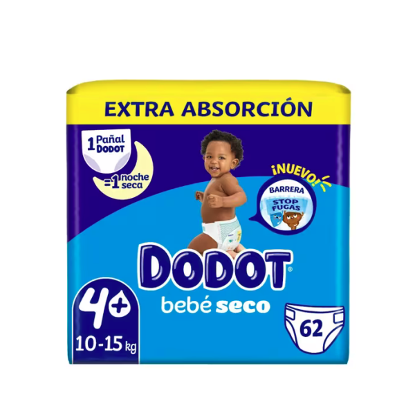 DODOT TALLA 4 BEBE SECO 62 PAÑALES