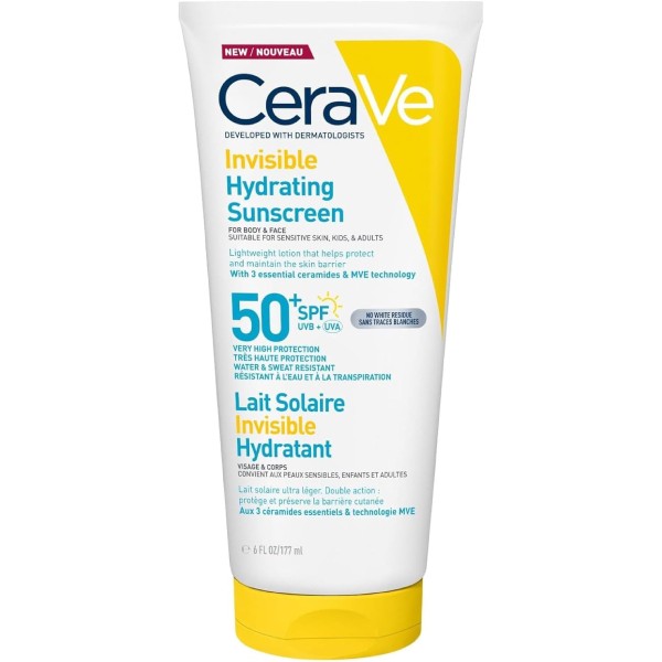 CeraVe Loción Protectora Invisible Hidratante SPF 50+ 177 ml