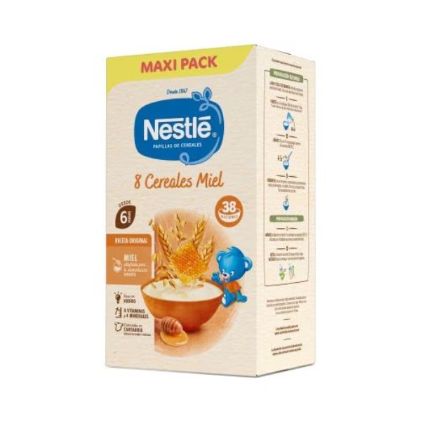Nestlé Papilla 8 Cereales con Miel 950 g - Formato Ahorro