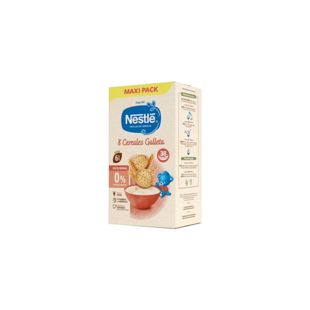 Nestlé Papilla 8 Cereales con Galleta 950 g -...