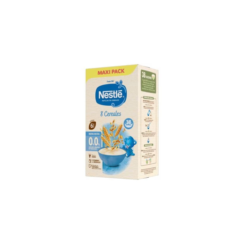 Nestlé Papilla 8 Cereales 570 g - Sin Azúcares...
