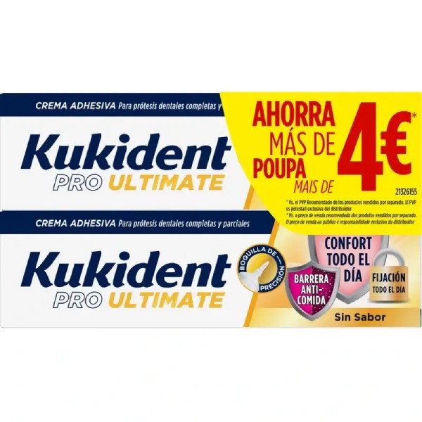 Kukident Pro Ultimate Sabor Neutro Pack 2x40g